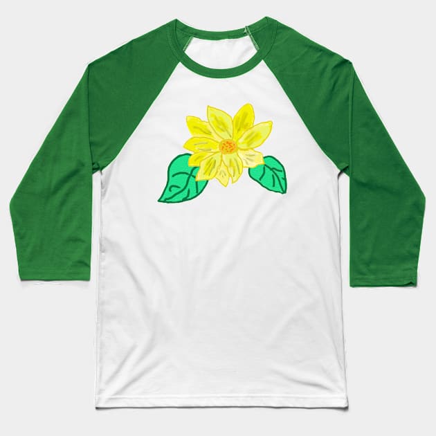 Painted Flower Baseball T-Shirt by PhotosbyHealy